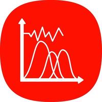 onda gráfico glifo curva ícone vetor