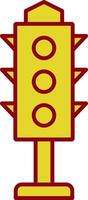 ícone de duas cores da linha de semáforos vetor