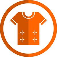 camisa glifo laranja círculo ícone vetor