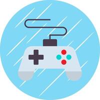 jogos console plano azul círculo ícone vetor