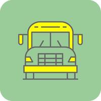 escola ônibus preenchidas amarelo ícone vetor