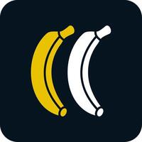 bananas glifo dois cor ícone vetor