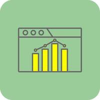 seo desempenho preenchidas amarelo ícone vetor