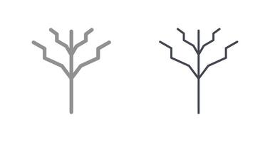 árvore com não folhas ícone vetor