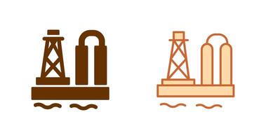 ícone da plataforma de petróleo vetor