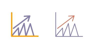 tendência no ícone do gráfico vetor