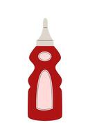 tomate ketchup dentro garrafa isolado em branco. ícone, doodle. Comida. vetor