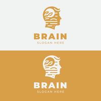 humano cabeça logotipo Projeto Como uma símbolo do criativo Ideias vetor