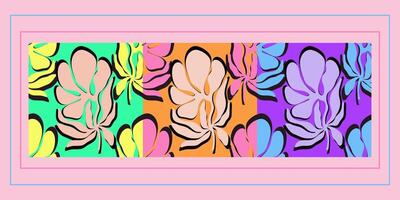 uma colorida padronizar com flores dentro diferente cores vetor