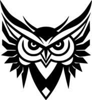 coruja - Preto e branco isolado ícone - ilustração vetor