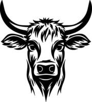 terras altas vaca, minimalista e simples silhueta - ilustração vetor