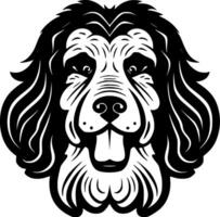 poodle cachorro, minimalista e simples silhueta - ilustração vetor
