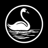 cisne - minimalista e plano logotipo - ilustração vetor
