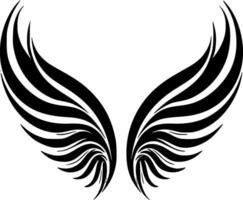 anjo asas minimalista e simples silhueta - ilustração vetor