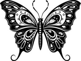borboleta, minimalista e simples silhueta - ilustração vetor