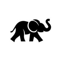 elefantes silhueta, animal ícones, selvagem vida, floresta animais vetor