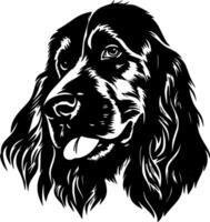 Cocker spaniel - minimalista e plano logotipo - ilustração vetor