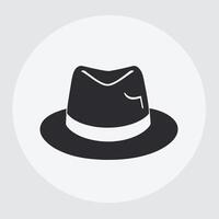 à moda desenhado à mão estilo fedora chapéu ilustração plano Projeto vetor