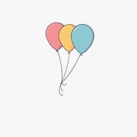 balões em uma pastel fundo grampo arte ilustração vetor