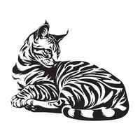 Bengala gato arte, ícones, e gráficos vetor
