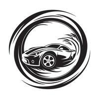 carro logotipo s e ilustrações em branco fundo vetor