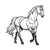 cavalo isolado em branco fundo animal imagem vetor