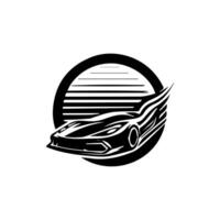 Esportes carro logotipo ícone. motor veículo silhueta emblemas. auto garagem concessionária marca identidade Projeto elementos. ilustrações. vetor