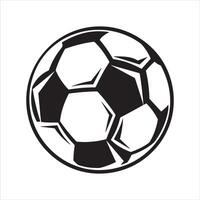 futebol ilustração dentro Preto e branco vetor