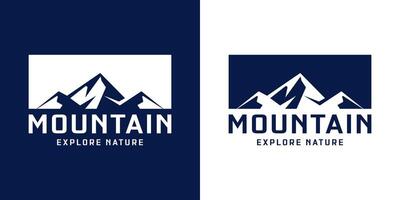 panorama logotipo Projeto com uma montanha pico vetor