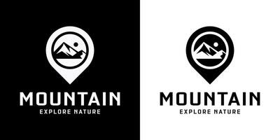 inspiração para montanha logotipo desenhos e localização ícone vetor