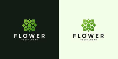 minimalista geométrico flor enfeite logotipo Projeto inspiração para beleza, boutiques, mulheres, cosméticos, ioga vetor