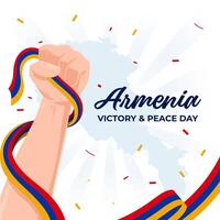 vitória e Paz dia ilustração fundo. celebração do Armênia dia. eps 10 vetor