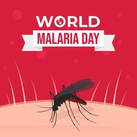 mundo malária dia ilustração fundo. eps 10 vetor