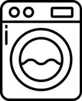 lavando máquina esboço ilustrações vetor