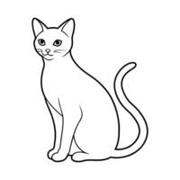 gato ilustração Preto e branco gato esboço vetor