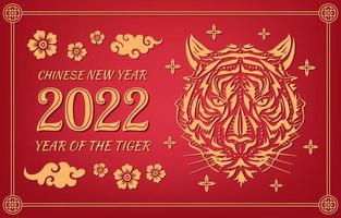 ano novo chinês 2022 ano do tigre vetor