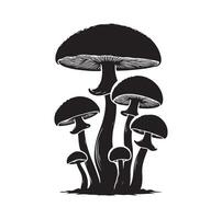 cogumelo ícone ilustração silhueta estilo vetor