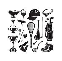 golfe ícone coleção ilustração silhueta estilo vetor