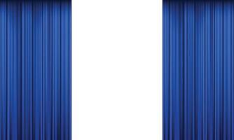 teatro etapa azul cortinas realista vetor