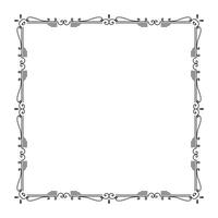 mão desenhado ornamental quadro, Armação em branco fundo vetor