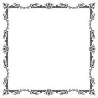 mão desenhado ornamental quadro, Armação em branco fundo vetor