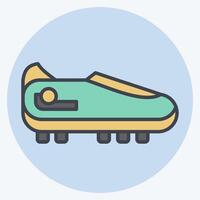 ícone sapato. relacionado para futebol símbolo. cor companheiro estilo. simples Projeto ilustração vetor