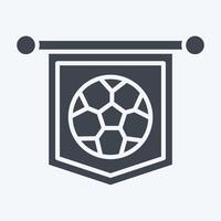 ícone galhardete. relacionado para futebol símbolo. glifo estilo. simples Projeto ilustração vetor