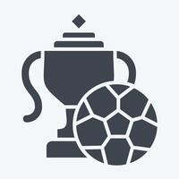 ícone troféu. relacionado para futebol símbolo. glifo estilo. simples Projeto ilustração vetor