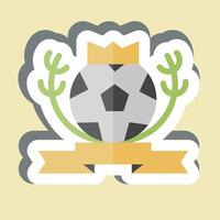 adesivo campeonato. relacionado para futebol símbolo. simples Projeto ilustração vetor