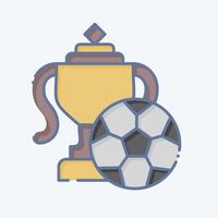 ícone troféu. relacionado para futebol símbolo. rabisco estilo. simples Projeto ilustração vetor