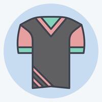 ícone uniforme. relacionado para futebol símbolo. cor companheiro estilo. simples Projeto ilustração vetor
