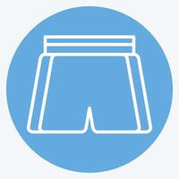 ícone futebol calça. relacionado para futebol símbolo. azul olhos estilo. simples Projeto ilustração vetor