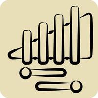 ícone xilofone. relacionado para parada símbolo. mão desenhado estilo. simples Projeto ilustração vetor