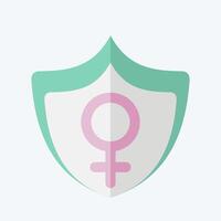 ícone proteção. relacionado para mulher dia símbolo. plano estilo. simples Projeto ilustração vetor